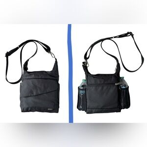 Travelon Anti-Theft Classic Small Messenger Bag / Purse 4.5l cap. black EUC
